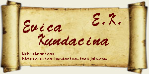 Evica Kundačina vizit kartica